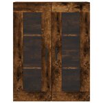 vidaXL Buffet haut Chêne fumé 69 5x34x180 cm Bois d'ingénierie