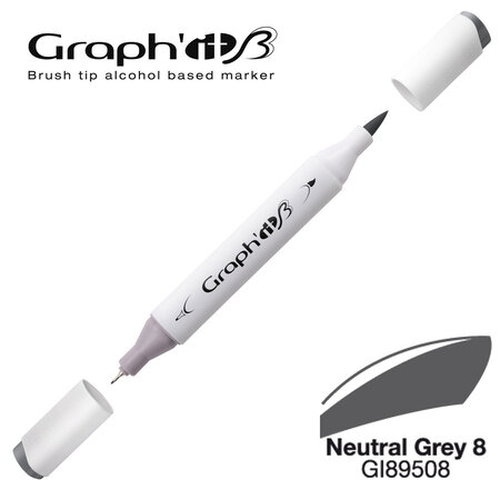 Marqueur manga à l'alcool Graph'it Brush 9508 Neutral Grey 8