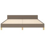 vidaXL Cadre de lit sans matelas taupe 180x200 cm tissu