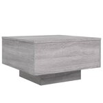 vidaXL Table basse avec lumières LED sonoma gris 55x55x31 cm