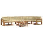 vidaXL Ensemble de canapés d'extérieur 7 Pièces Naturel et Beige