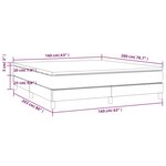 vidaXL Sommier à lattes de lit avec matelas Gris foncé 160x200cm Tissu