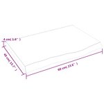 vidaXL Étagère murale 60x40x(2-4) cm bois de chêne massif non traité
