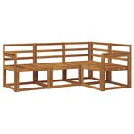 vidaXL Ensemble de canapés d'extérieur 4 Pièces Naturel