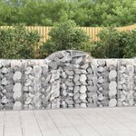 vidaXL Paniers à gabions arqués 11 Pièces 200x50x100/120 cm fer galvanisé