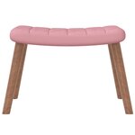 vidaXL Chaise de relaxation avec repose-pied Rose Velours