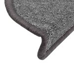 vidaXL Tapis d'escalier 20 Pièces gris foncé 56x17x3 cm