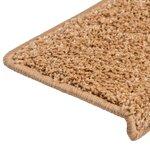 vidaXL Tapis d'escalier 10 Pièces 65x21x4 cm Beige