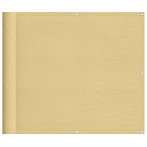 vidaXL Écran de balcon sable 90x500 cm 100  polyester oxford