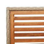 vidaXL Chaises de Jardin 4 Pièces Crème  Brun