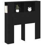 vidaXL Cabinet de Tête de Lit Chêne noir 100 x 19 x 104 5 cm