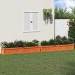 vidaXL Jardinières 2 Pièces cire marron bois de pin massif