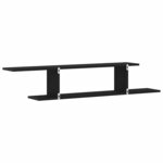 vidaXL Étagère TV murale Chêne noir 125 x 18 x 23 cm Bois d'ingénierie