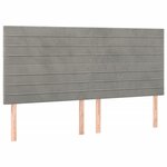 vidaXL Sommier à lattes de lit et matelas Gris clair 200x200cm Velours
