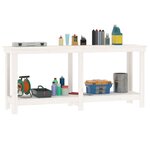 vidaXL Banc de travail Blanc 180x50x80 cm Bois de pin massif