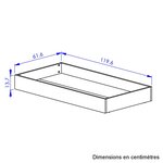 Option lit bébé -  tiroir 120 cm