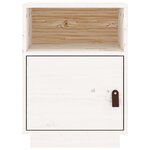vidaXL Tables de chevet 2 Pièces Blanc 40x34x55 cm Bois de pin massif