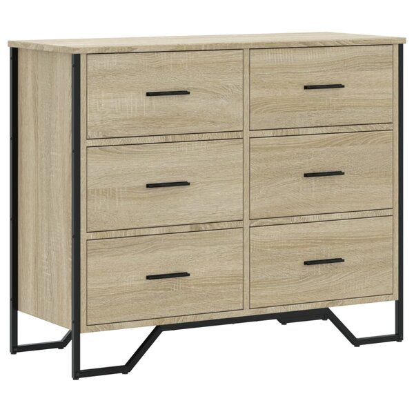 vidaXL Commode chêne sonoma 91x35 5x74 5 cm bois d'ingénierie