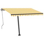 vidaXL Auvent automatique sur pied 350x250 cm Jaune/Blanc