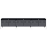vidaXL Meuble TV anthracite 202x39x43 5 cm acier laminé à froid