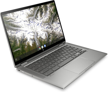 Hp chromebook x360 14c-ca0008nf i3-10110u 35 6 cm (14") écran tactile full hd intel® core™ i3 8 go ddr4-sdram 64 go emmc wi-fi 6 (802.11ax) chromeos argent