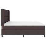 Lit Box Spring avec Matelas vidaXL Marron Foncé 200x200 cm Tissu