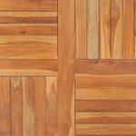 vidaXL Dessus de table Bois de teck solide Carré 90x90x2 5 cm