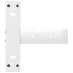 vidaXL Pieds de table console en T  2 pièces  blanc  38 x 25 x (72-73) cm  acier
