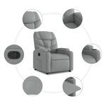 vidaXL Fauteuil inclinable en tissu gris clair