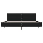 vidaXL Cadre de lit sans matelas noir 200x200 cm
