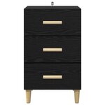 vidaXL Cabinet de chevet Chêne noir 40 x 40 x 66 cm Bois d'ingénierie