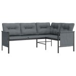 vidaXL Ensemble de salle à manger de jardin 2 Pièces anthracite acier