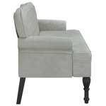 vidaXL Banc avec dossier Gris clair 119 5 x 64 5 x 75 cm Velours