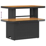 vidaXL Ensemble de canapé de jardin 8 Pièces Noir polyrotin