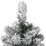 vidaXL Sapin de Noël artificiel à charnières avec neige floquée 150 cm