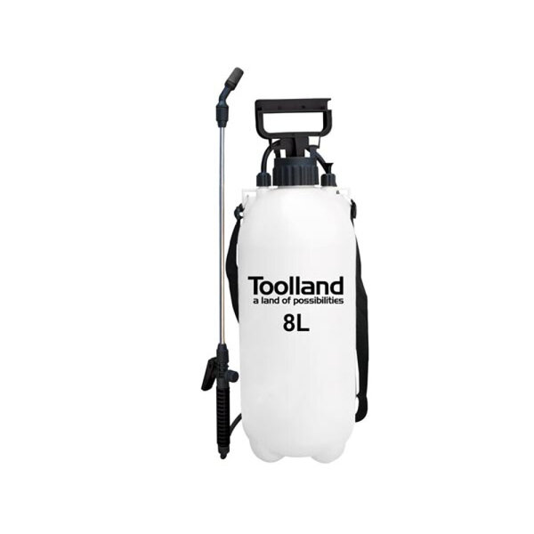 Vaporisateur à pression lance buse réglable indicateur de niveau sangle 8 L système à pompe blanc/noir
