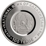 Pièce de monnaie en Argent 100 Tenge g 20 Millésime 2024 UEFA EURO
