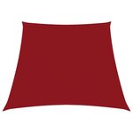 vidaXL Voile de parasol Tissu Oxford trapèze 3/4x3 m Rouge