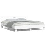 vidaXL Cadre de lit avec LED sans matelas blanc 200x200 cm