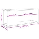 vidaXL Meuble TV vieux bois 80x24x32cm bois d'ingénierie