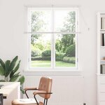 vidaXL Store de Fenêtre avec des rideaux Manuel Blanc Aluminium