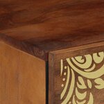 vidaXL Cabinet de chevet avec tiroir marron miel 40 x 33 x 46 cm