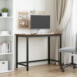 vidaXL table Chêne fumé 80 x 50 x 76 5 cm Bois d'ingénierie et acier