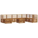 vidaXL Ensemble de canapés d'extérieur 9 Pièces Naturel