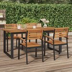 vidaXL Table de jardin et pieds en forme de U 180x90x75 cm bois acacia