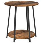 vidaXL Ensemble de tables d'appoint 2 Pièces Bois ancien et noir