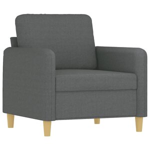 vidaXL Fauteuil Gris foncé 60 cm Tissu