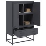 vidaXL Buffet haut anthracite 68x39x111 5 cm acier
