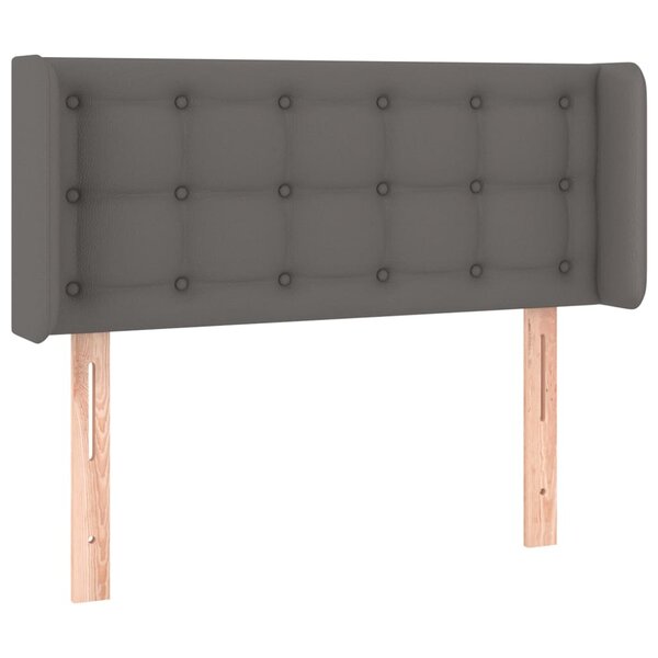 vidaXL Tête de lit avec oreilles Gris 83x16x78/88 cm Similicuir