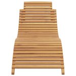 vidaXL Transat Marron 198 x 55 x 58 5 cm Bois de teck massif